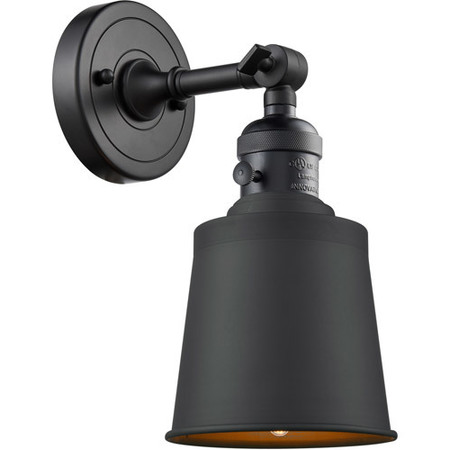 INNOVATIONS LIGHTING One Light Sconce With A High-Low-Off" Switch." 203SWBP-PN-M9-BK
